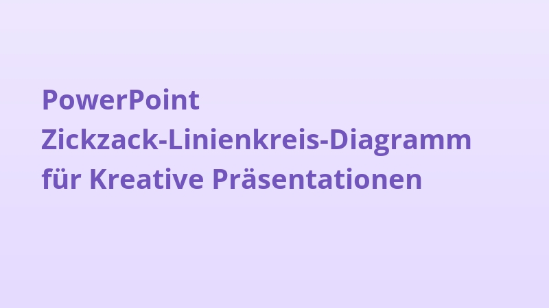 PowerPoint Zickzack-Linienkreis-Diagramm für Kreative Präsentationen