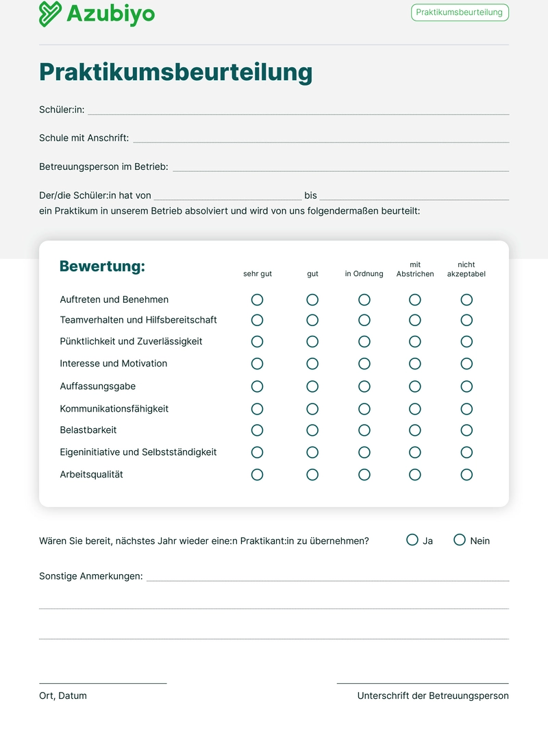 praktikumsbeurteilung-vorlage-fuer-personalwesen