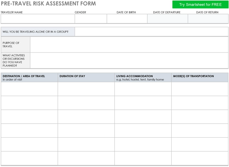 pre-travel-risk-assessment-form-vorlage