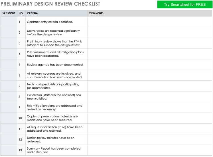 preliminary-design-review-checklist