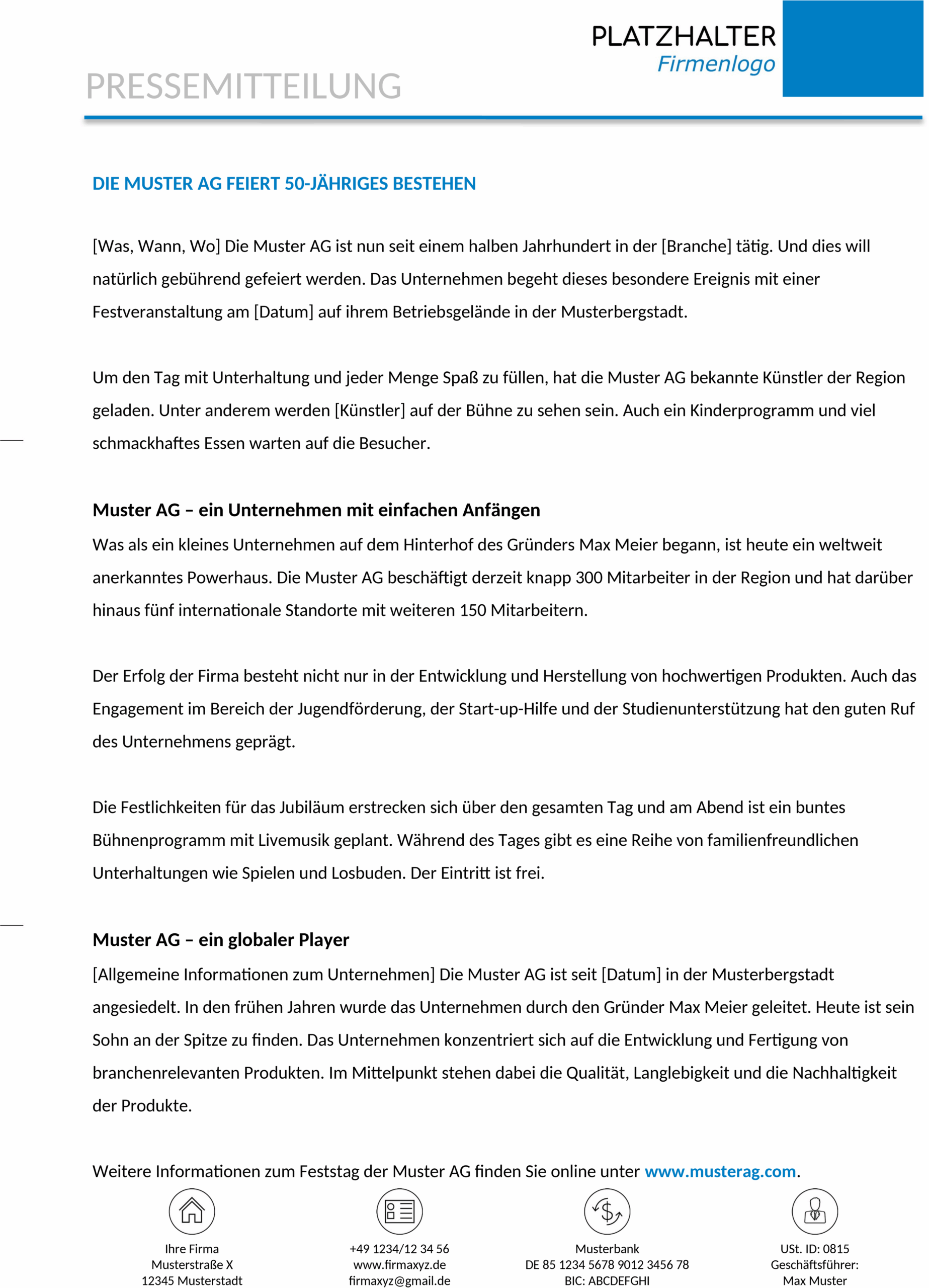 Pressemitteilung Word-Dokument