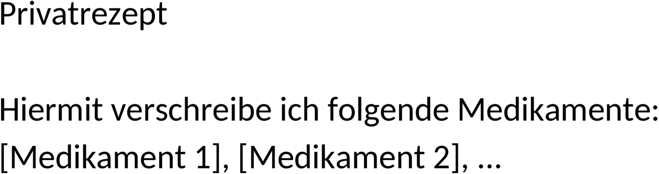 Privatrezept Word-Vorlage