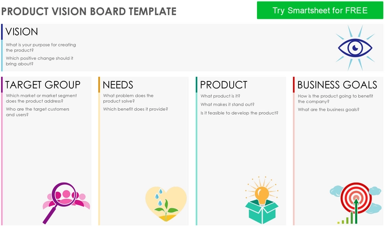 product-vision-board-pdf-fuer-unternehmensplanung-und-projektmanagement