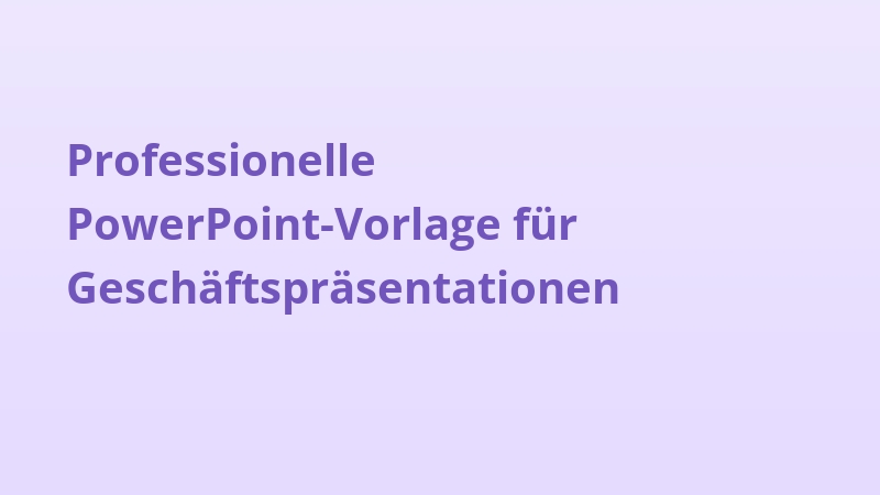 Professionelle PowerPoint-Vorlage für Geschäftspräsentationen