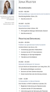 professioneller-lebenslauf-operationstechnik-assistentin