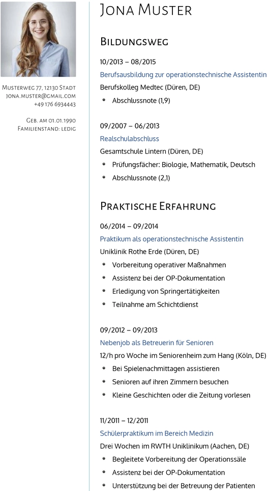 professioneller-lebenslauf-operationstechnik-assistentin