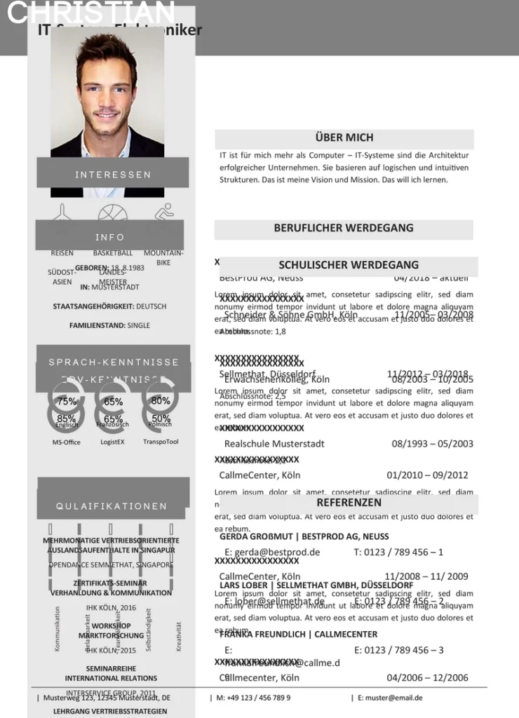 professioneller-lebenslauf-vorlage-fuer-bewerbungen