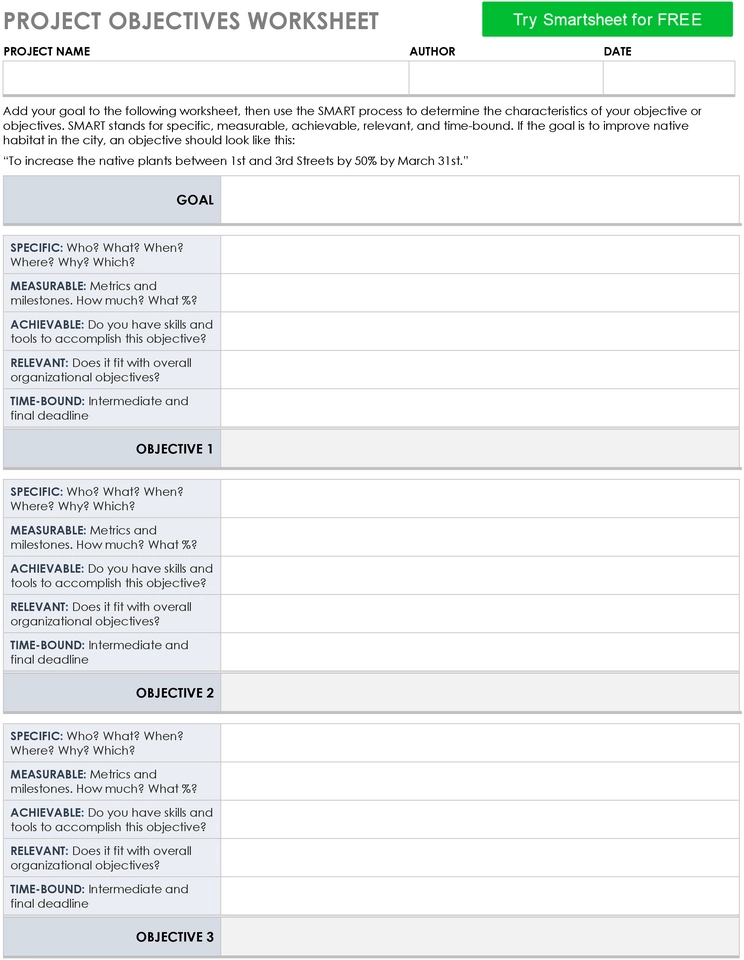 project-objectives-worksheet-pdf