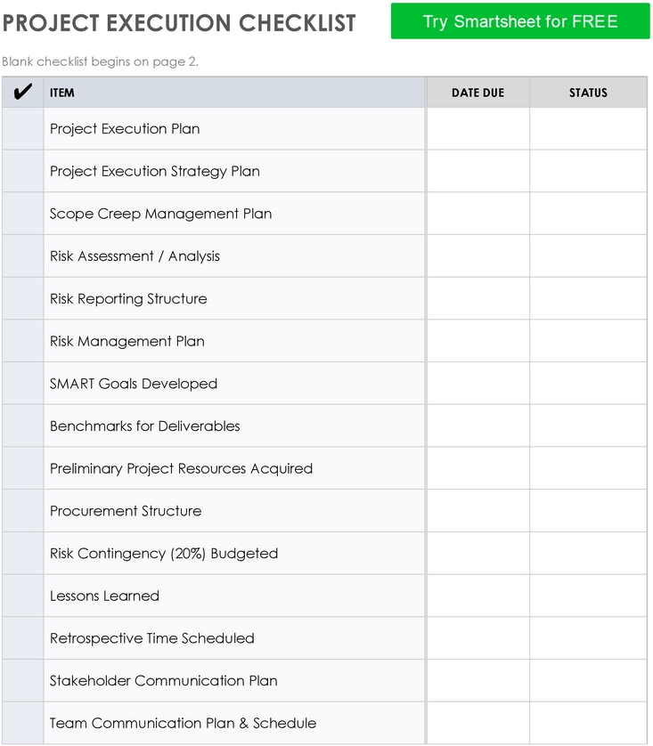 projekt-execution-checkliste