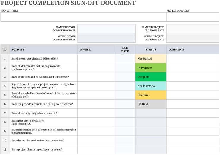 projektabschluss-dokumentation-vorlage-excel