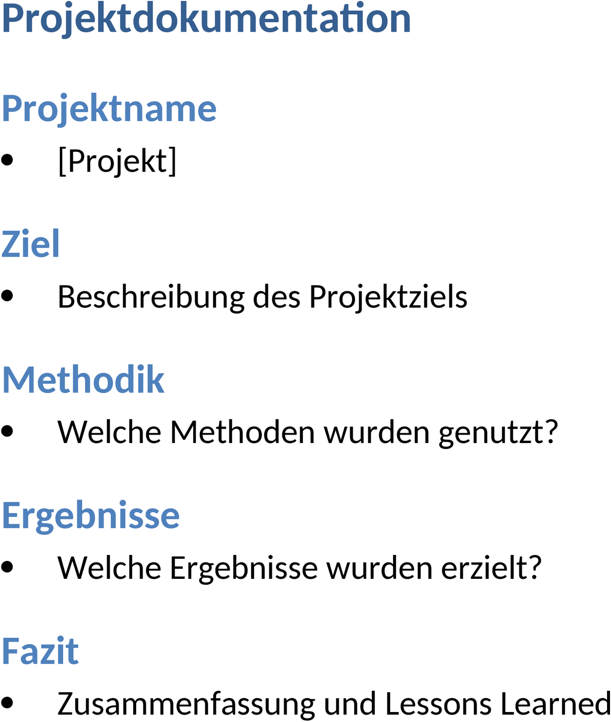 Projektdokumentation Word-Datei