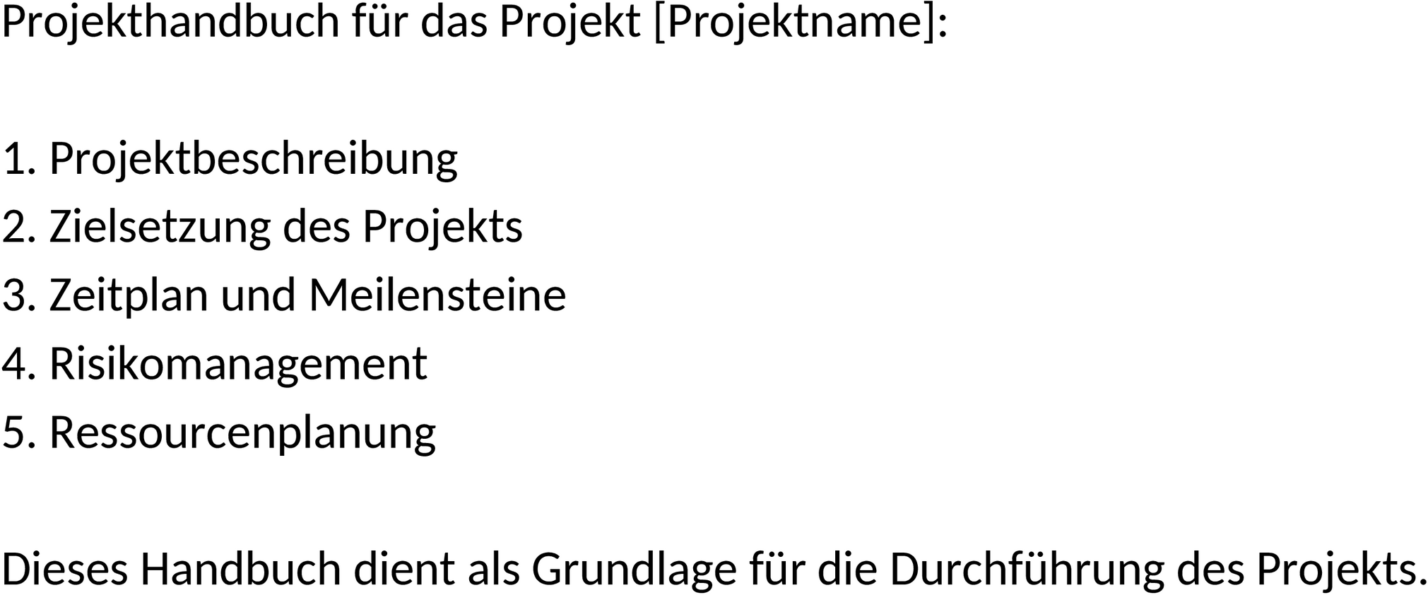 Projekthandbuch im Word-Format