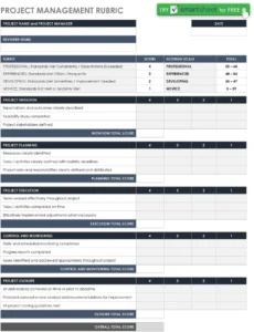 projektmanagement-rubric-vorlage-pdf