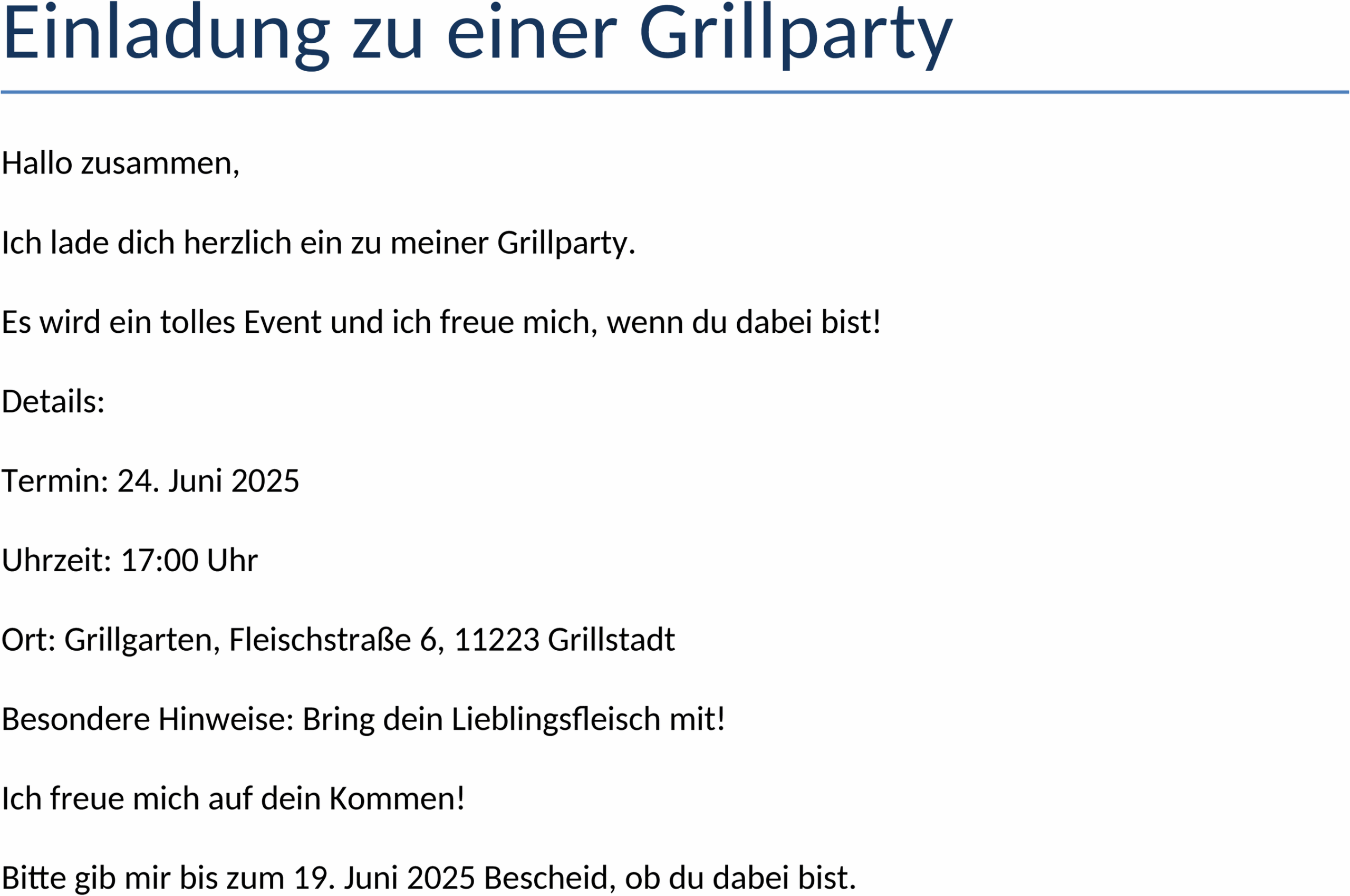 Projektplan Vorlage für Word