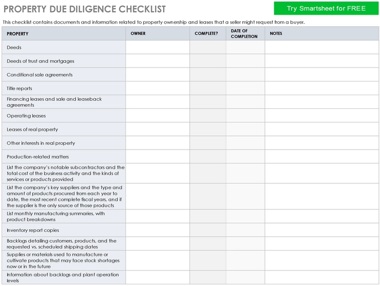 property-due-diligence-checklist-vorlage