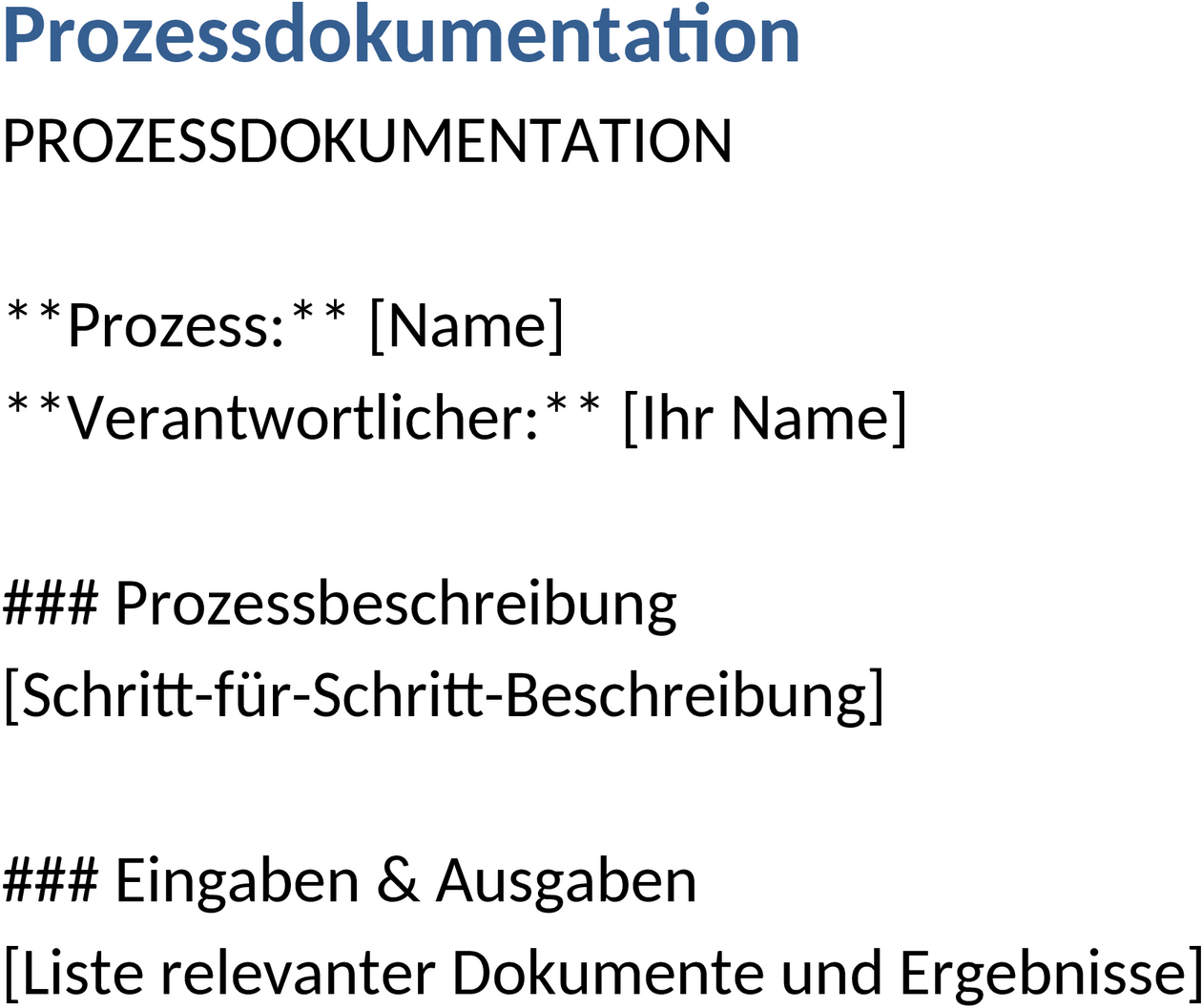 Prozessdokumentation Word-Datei