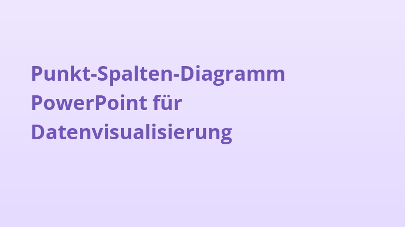Punkt-Spalten-Diagramm PowerPoint für Datenvisualisierung