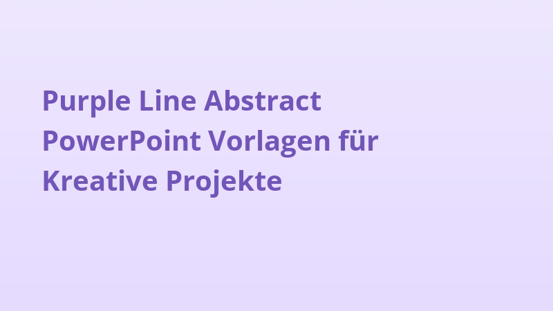 Purple Line Abstract PowerPoint Vorlagen für Kreative Projekte