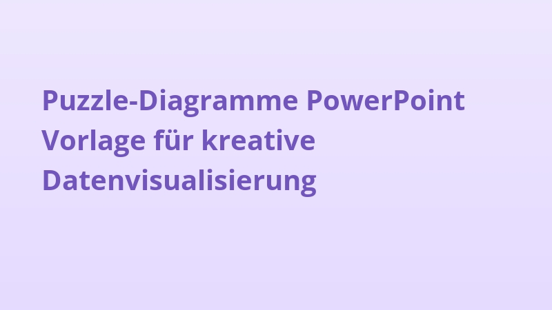 Puzzle-Diagramme PowerPoint Vorlage für kreative Datenvisualisierung