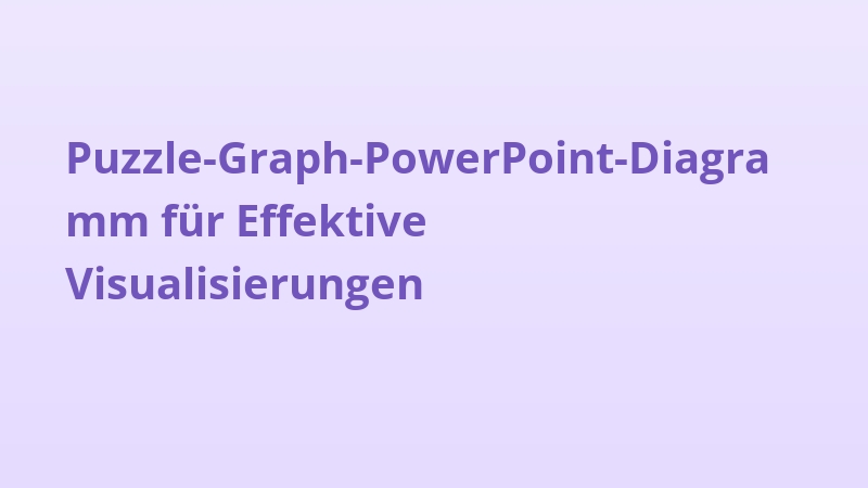 Puzzle-Graph-PowerPoint-Diagramm für Effektive Visualisierungen