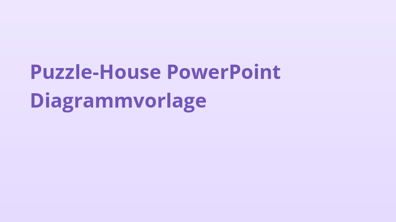 Puzzle-House PowerPoint Diagrammvorlage