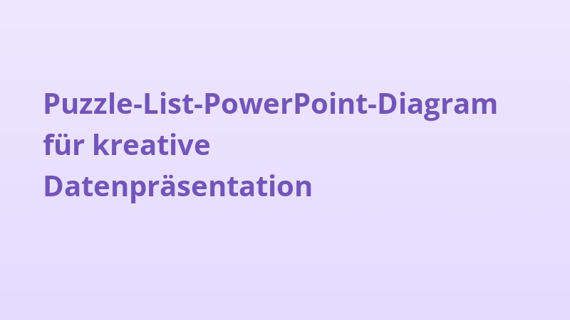 Puzzle-List-PowerPoint-Diagram für kreative Datenpräsentation