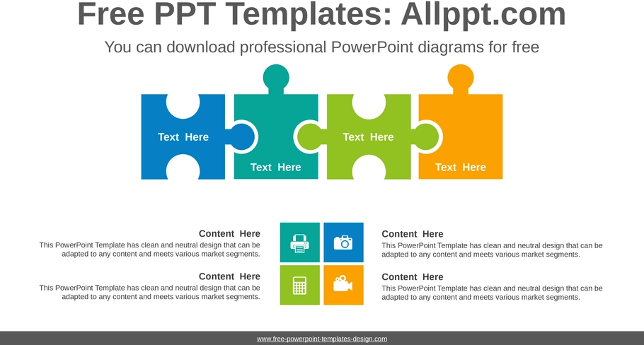 puzzle-list-powerpoint-diagramm-vorlage