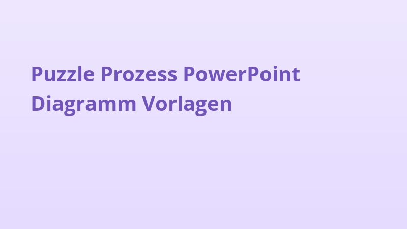 Puzzle Prozess PowerPoint Diagramm Vorlagen