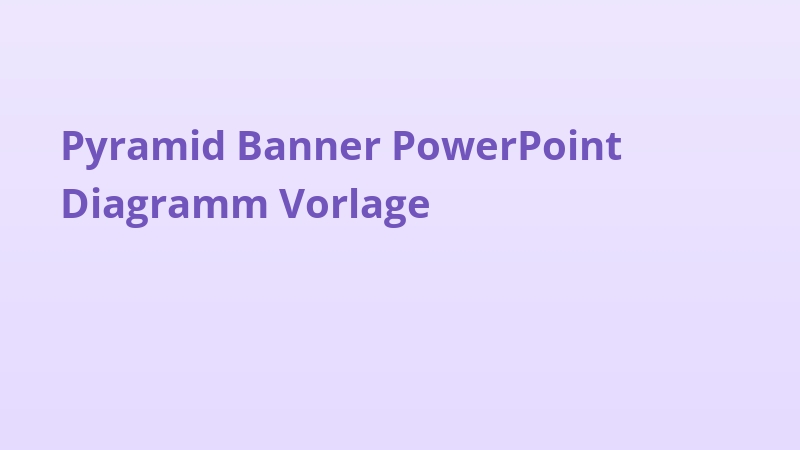 Pyramid Banner PowerPoint Diagramm Vorlage