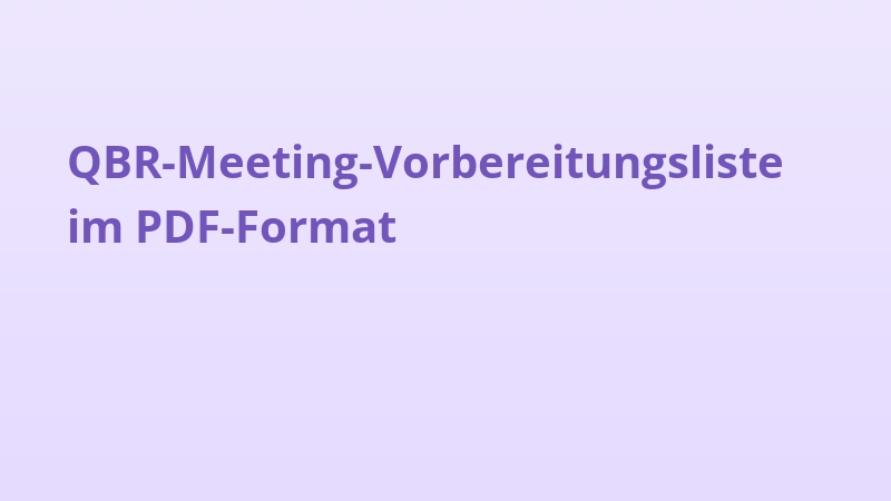 QBR-Meeting-Vorbereitungsliste im PDF-Format