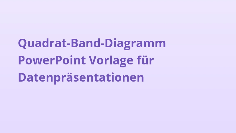 Quadrat-Band-Diagramm PowerPoint Vorlage für Datenpräsentationen
