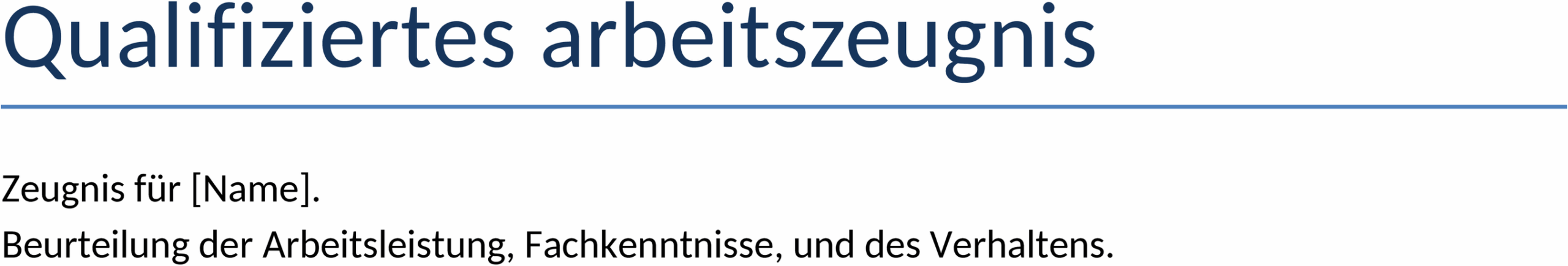Word-Dokument Qualifiziertes Arbeitszeugnis