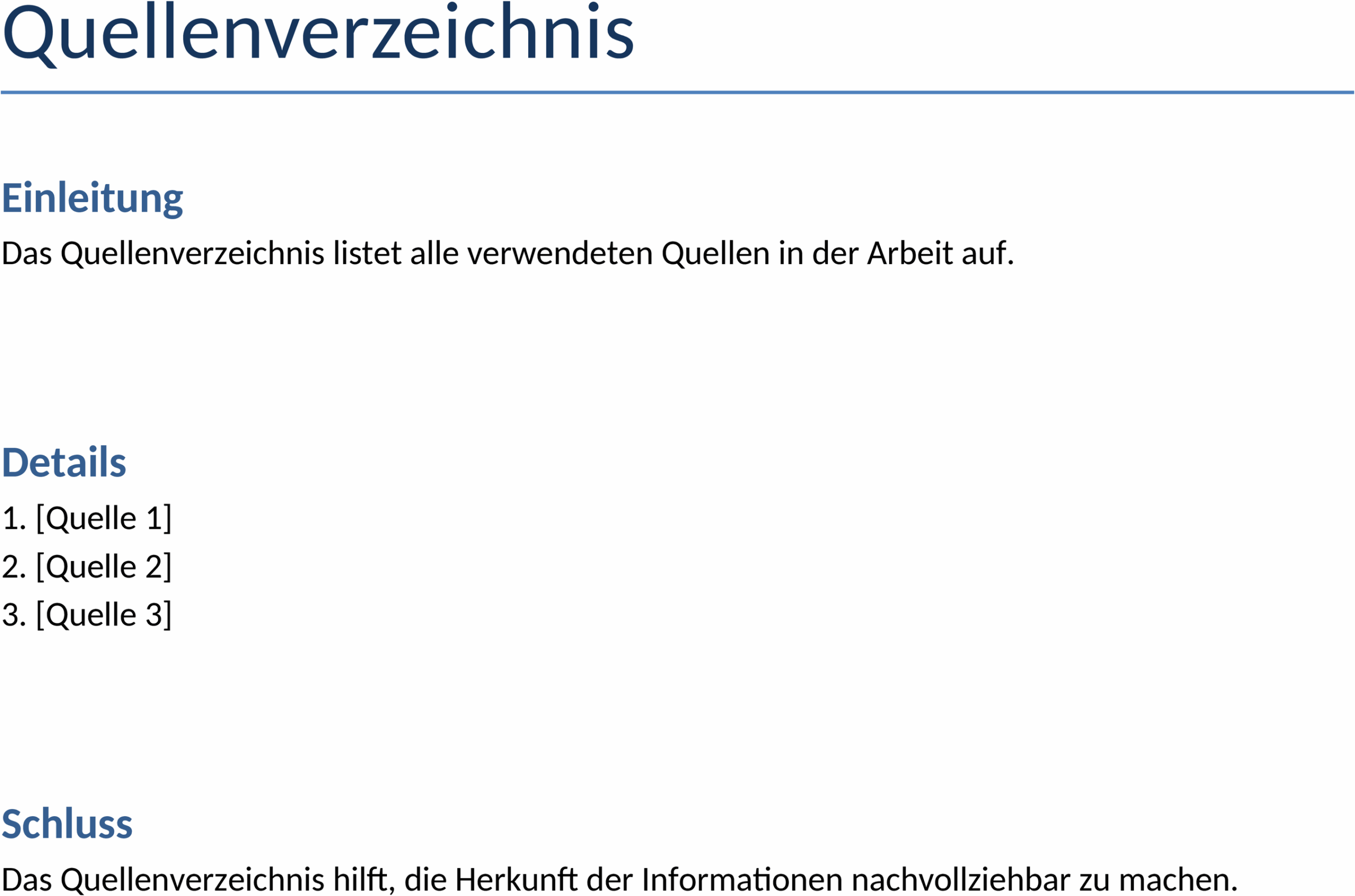 Quellenverzeichnis Word-Vorlage