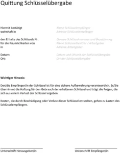 quittung-schluesselubergabe