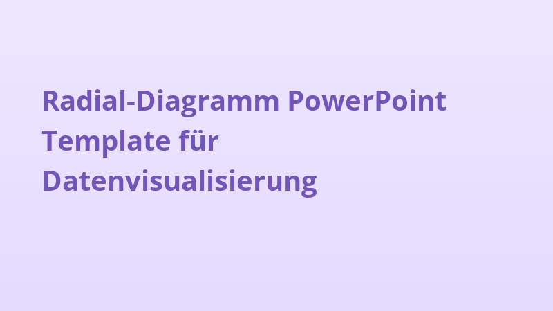 Radial-Diagramm PowerPoint Template für Datenvisualisierung