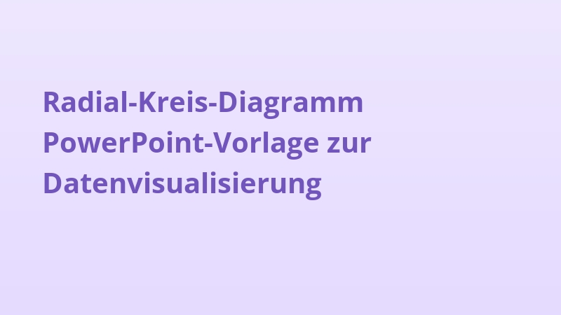 Radial-Kreis-Diagramm PowerPoint-Vorlage zur Datenvisualisierung