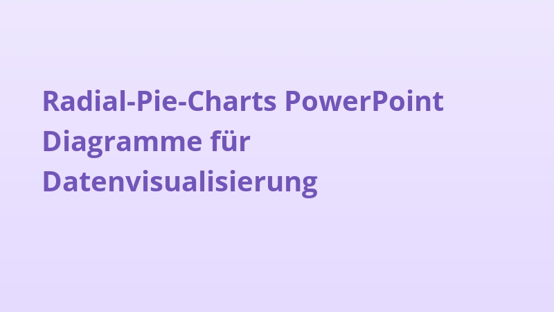 Radial-Pie-Charts PowerPoint Diagramme für Datenvisualisierung