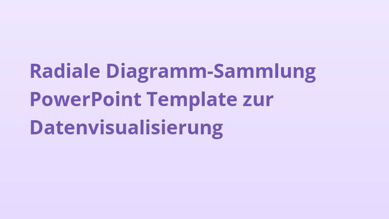 Radiale Diagramm-Sammlung PowerPoint Template zur Datenvisualisierung