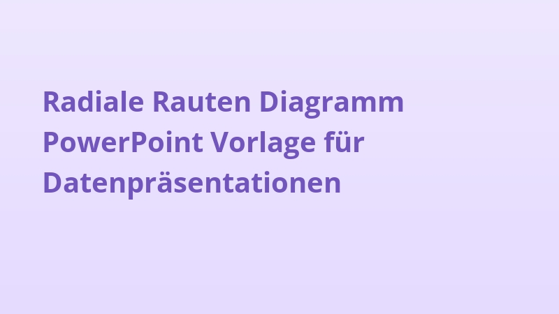Radiale Rauten Diagramm PowerPoint Vorlage für Datenpräsentationen