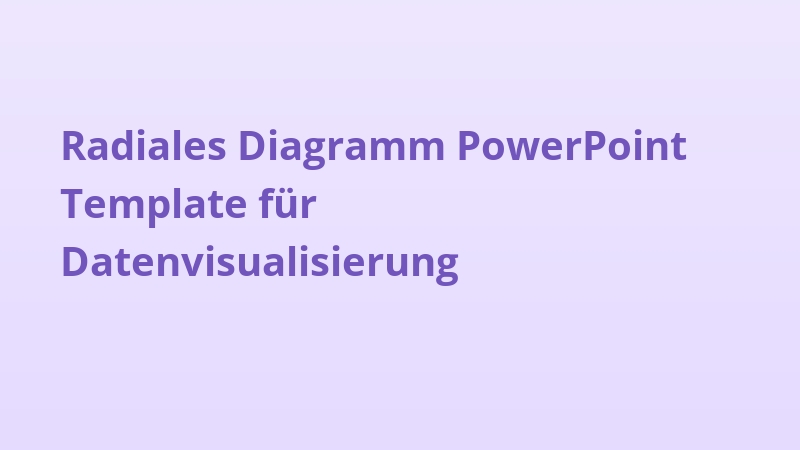 Radiales Diagramm PowerPoint Template für Datenvisualisierung