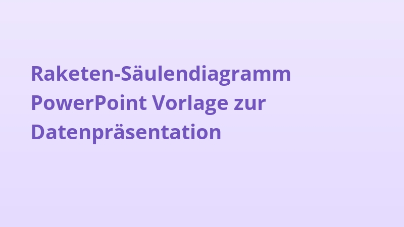 Raketen-Säulendiagramm PowerPoint Vorlage zur Datenpräsentation