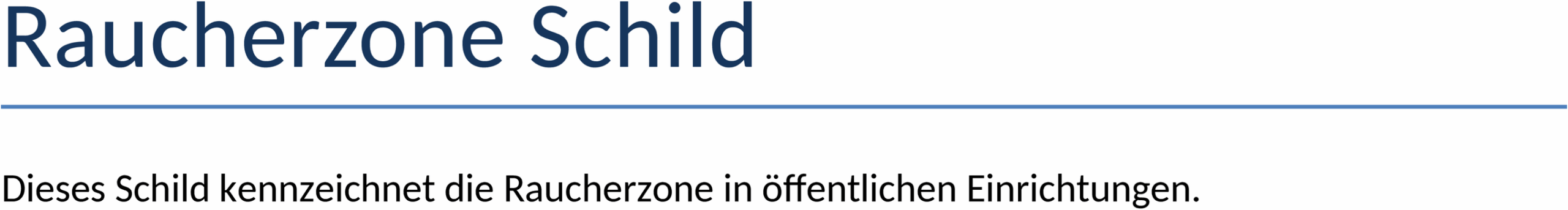 Raucherzone Schild Word-Vorlage