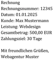 rechnung-vorlage-fuer-professionelle-abwicklung