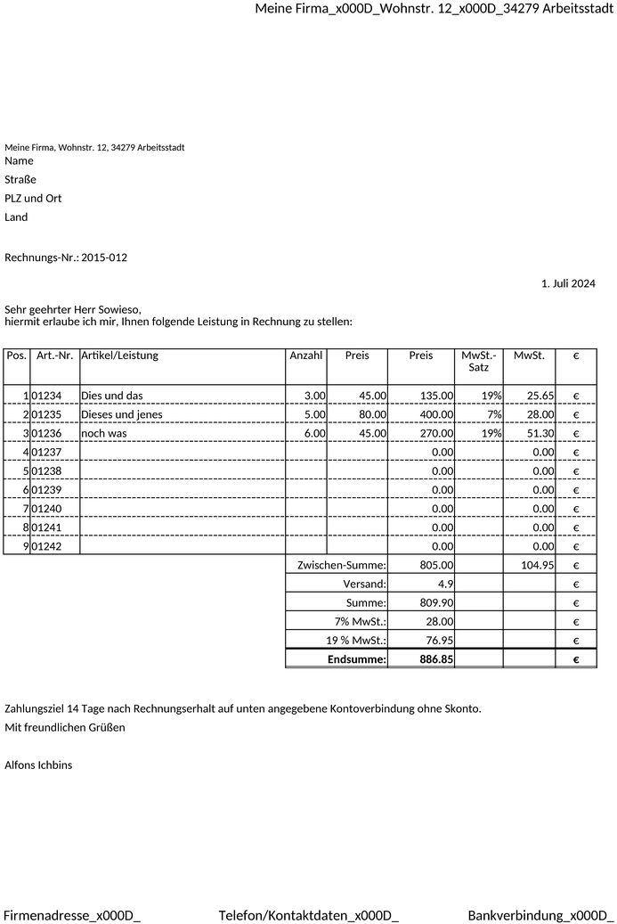 rechnung-vorlage-mit-mwst-und-versand