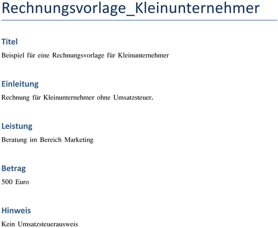 rechnungsvorlage-fuer-kleinunternehmer-mit-umsatzsteuer