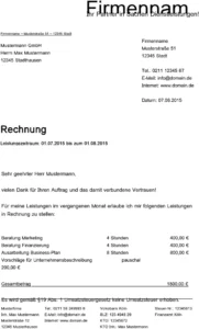 rechnungsvorlage-kleinunternehmer-regelung