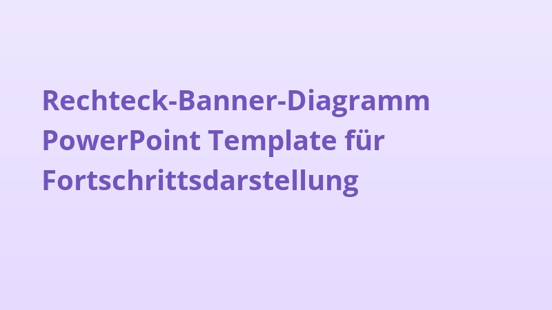 Rechteck-Banner-Diagramm PowerPoint Template für Fortschrittsdarstellung