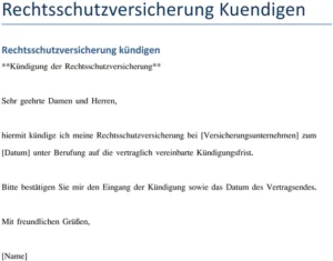 rechtsschutzversicherung-kuendigen