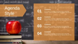 red-apple-placed-books-powerpoint-vorlage