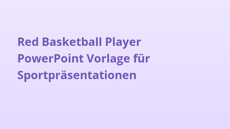 Red Basketball Player PowerPoint Vorlage für Sportpräsentationen